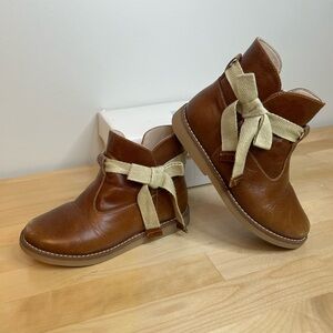 Ellephantito Girl’s Leather Boots Brown Color US Size 11 - New With Box